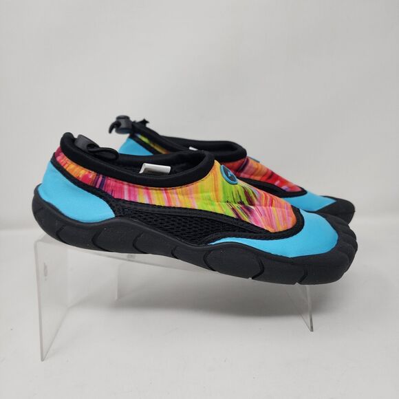 Norty Footwear Water Shoes Mens 6 Turquoise Breathable Mesh Logo Pool Beach - Picture 3 of 8